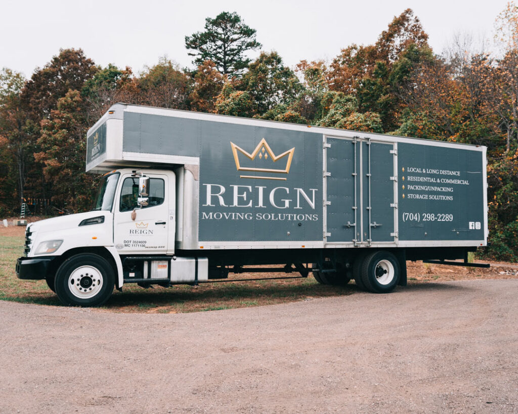 An image of a Reign Moving Solutions truck